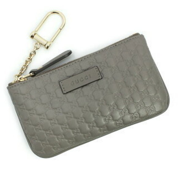 Gucci Key Wallet Micro Guccissima Leather Gray - Picture 1 of 9